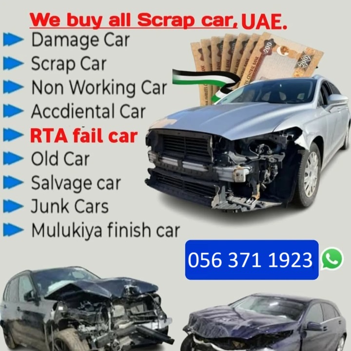 WE BUY ALL TYPE SCRAP CAR IN UAE